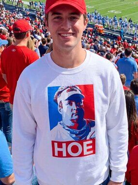 Ole Miss Lane Kiffin HOPE funny Univ of Mississippi crewneck sweatshirt White